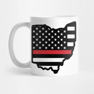 Thin Red Stripe  Ohio Flag Mug